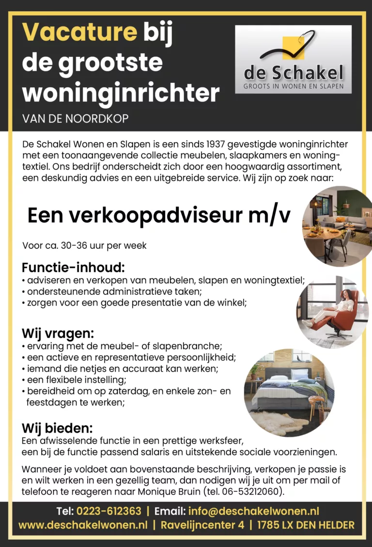 2025 april vacature verkoper de schakel 1 4 web