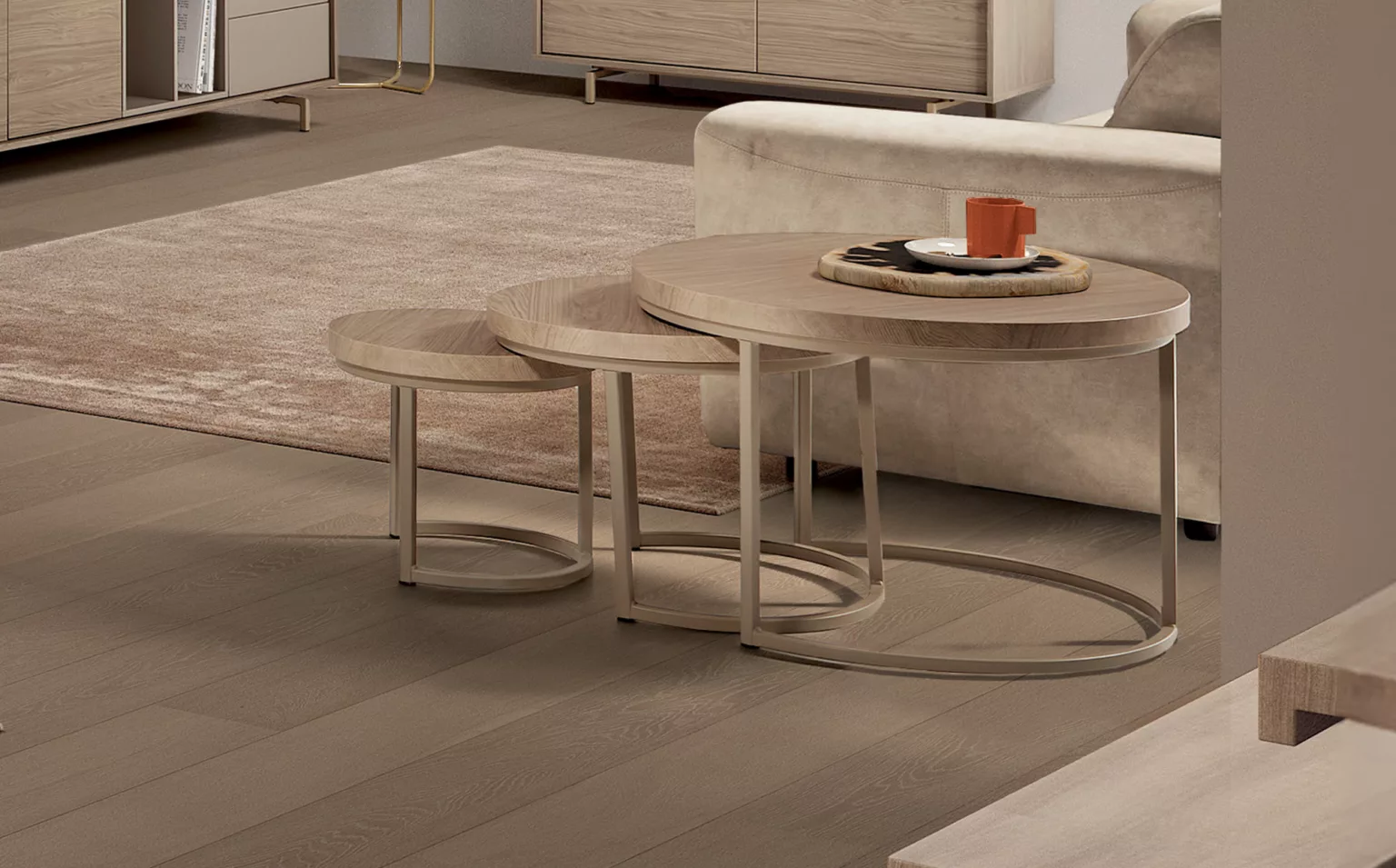 Hugo tafel met stone grey poot