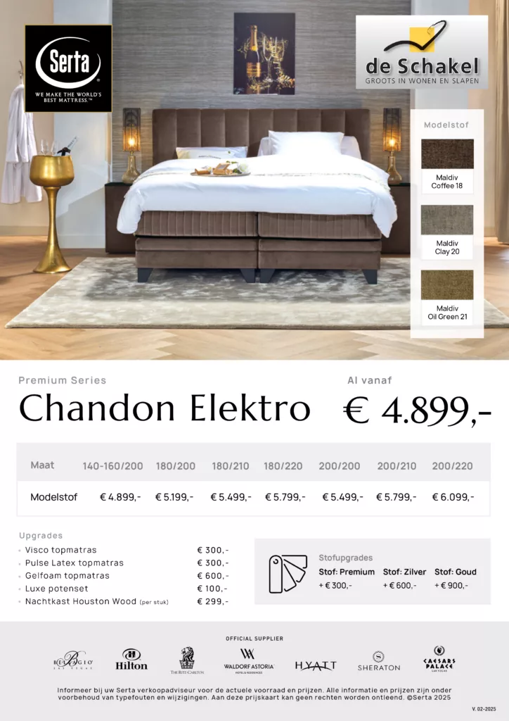 Premium Series Prijskaarten V0225 Chandon Elektro