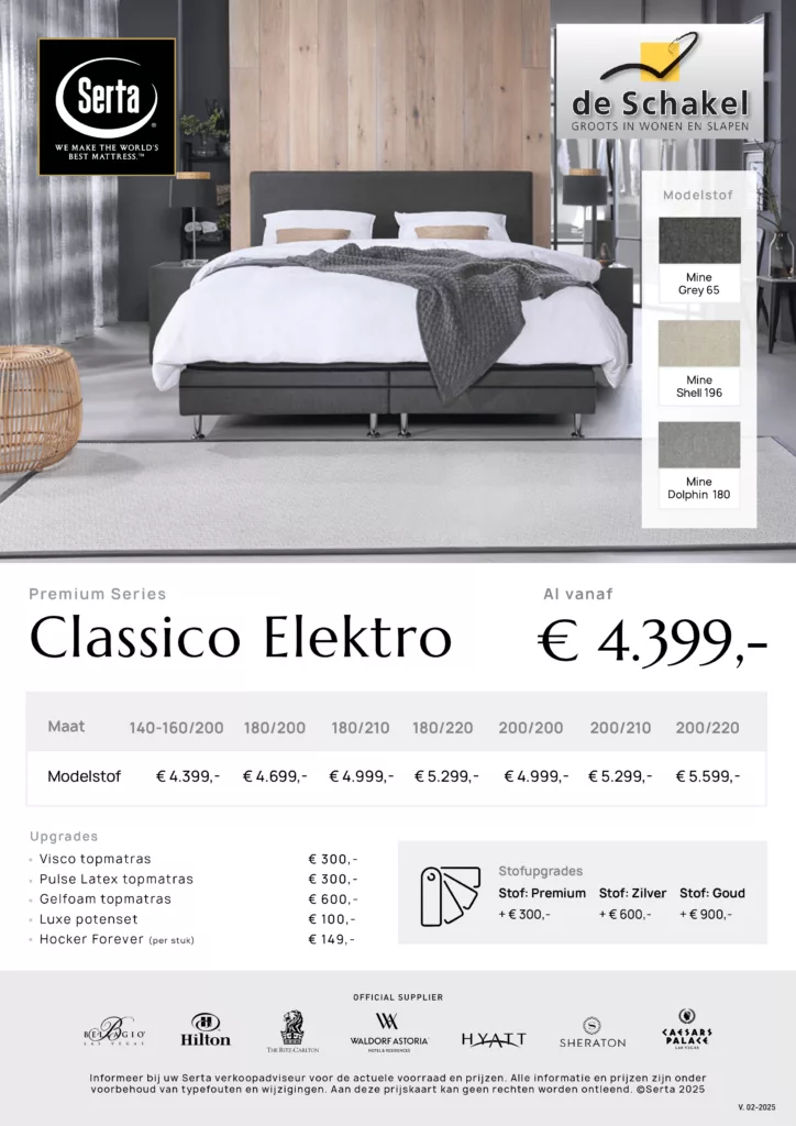 Premium Series Prijskaarten V0225 Classico Elektro